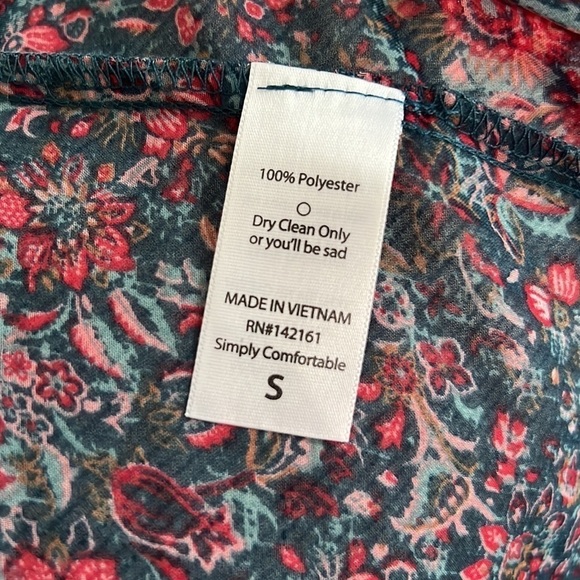 LulaRoe Monroe Kimono with Pink  Fringe Small - Picture 6 of 6